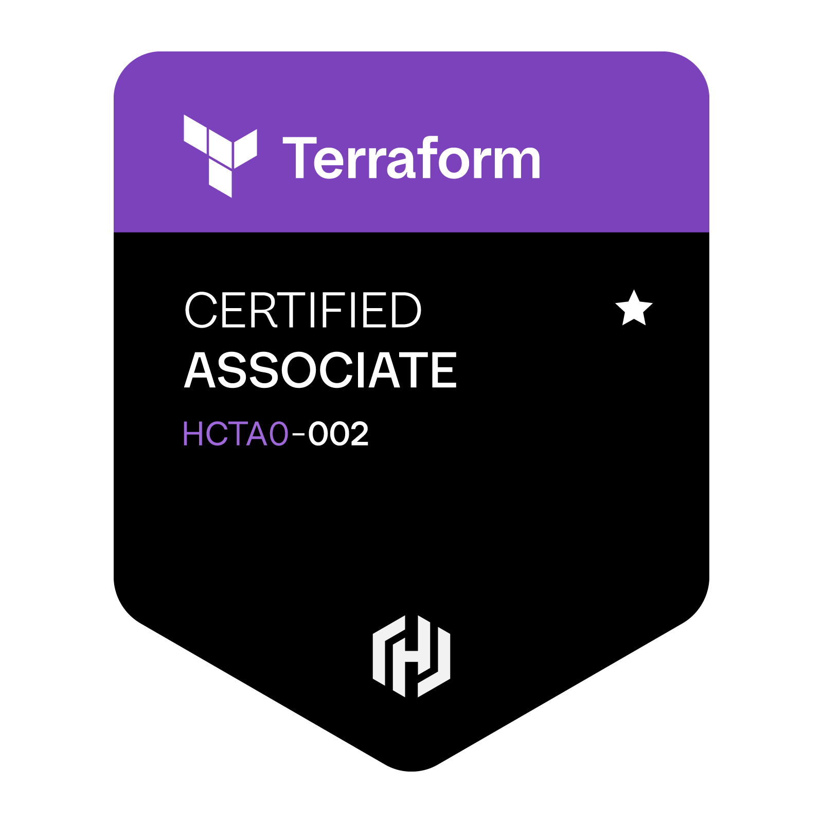 HashiCorp Terraform Associate badge
